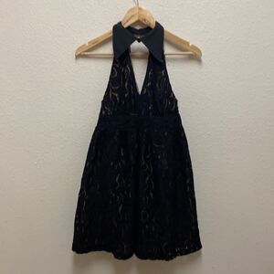 Anna Sui for Target Black Lace Halter Dress Size 3
